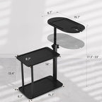 Bathtub Tray Table, Freestanding Bath Side Table Tub Tray Caddy, 3 Layer Bamboo - Image 2