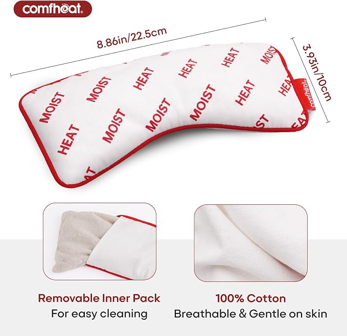 Lavender Eye Pillow for Yoga, Microwavable Moist Heat Eye Compress Mask Pillow - Image 4