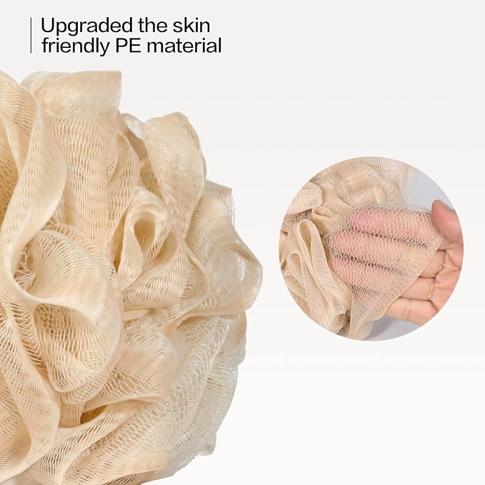 Fishent Bath Loofah Sponge, 3 Pack loofahs Exfoliating Body Scrubber, 60g Soft - Image 6