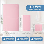 Gilprop 12 Pcs Soft Bath Towels Set - Image 2