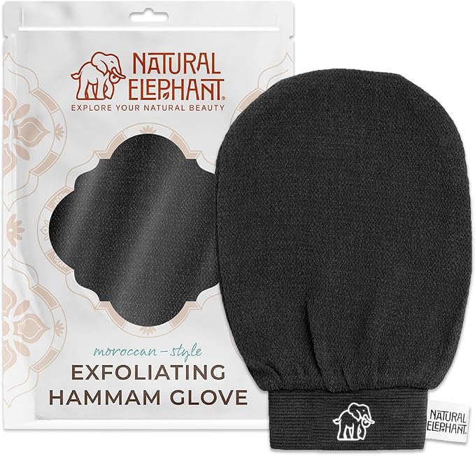Natural Elephant Exfoliating Hammam Glove | Authentic Moroccan Kessa Body Scrub by NaturalElephant