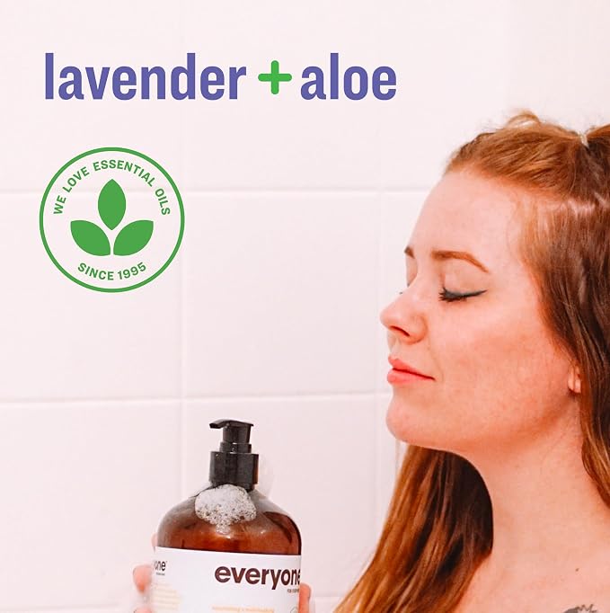 Everyone 3-in-1 Soap, Body Wash, Bubble Bath, 32 Ounce, Lavender and Aloe - Image 4