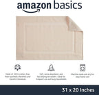 Amazon Basics Banded Bathroom Bath Rug Mat, Machine Washable, Super Absorbent - Image 3