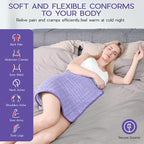 Heating Pad for Back Pain & Cramps Relief, Electric Heating Pad for - Image 3