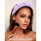 VELSCRUN Spa Headbands for Wash Face, Makeup Headband, Facial Skincare Headbands - Image 3