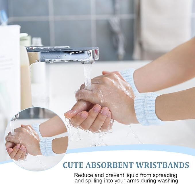 6Pcs Spa Set, Terry Cloth Headbands & Wrist Washbands - Image 8