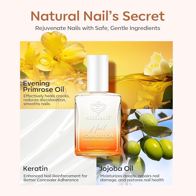modelones Nail Strengthener, Milky White Nail Polish Nail Repair - Image 5
