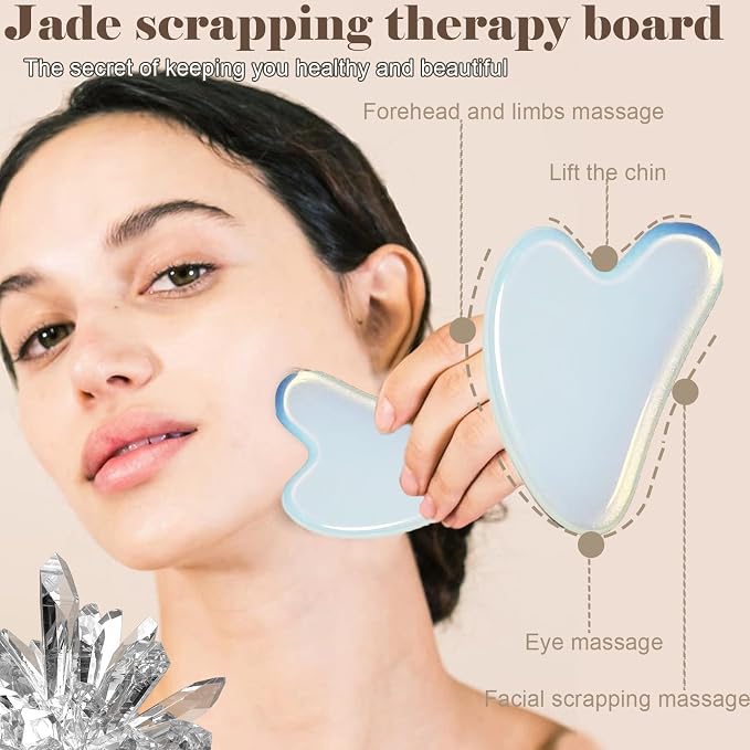 Jade roller and gua sha, facial roller, women's skincare tool, self-care gift - Image 5