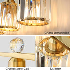 3-Light Gold Bathroom Light Fixtures, Modern Bathroom Vanity Lights Fixture - Image 4