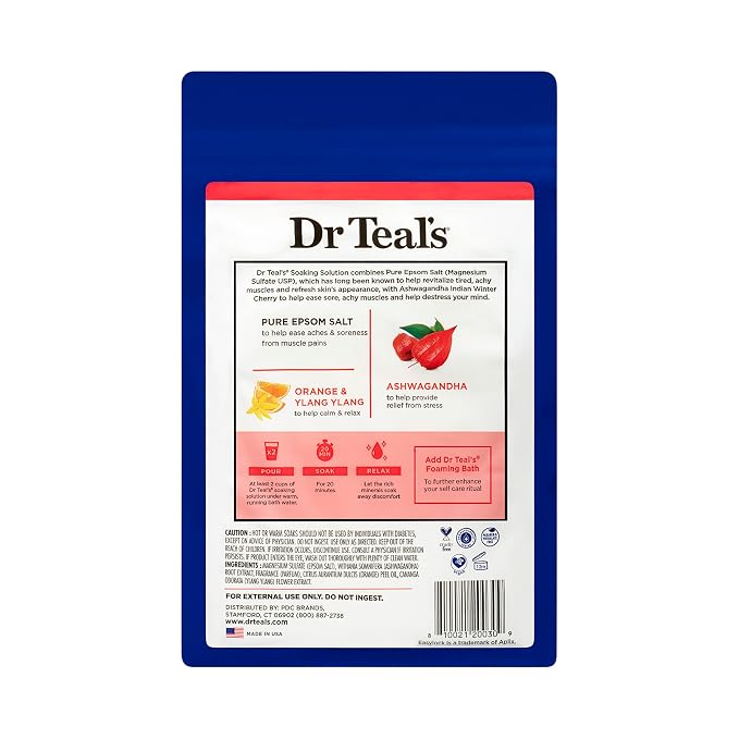 Dr Teal's Epsom Salt Magnesium Soak, Ashwagandha & Essential Oils, 3 lbs - Image 4