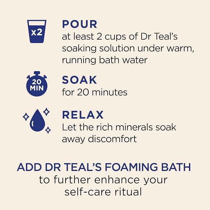 Dr Teal's Epsom Salt Magnesium Soak, Limited Edition Cozy Vanilla Season - Image 4