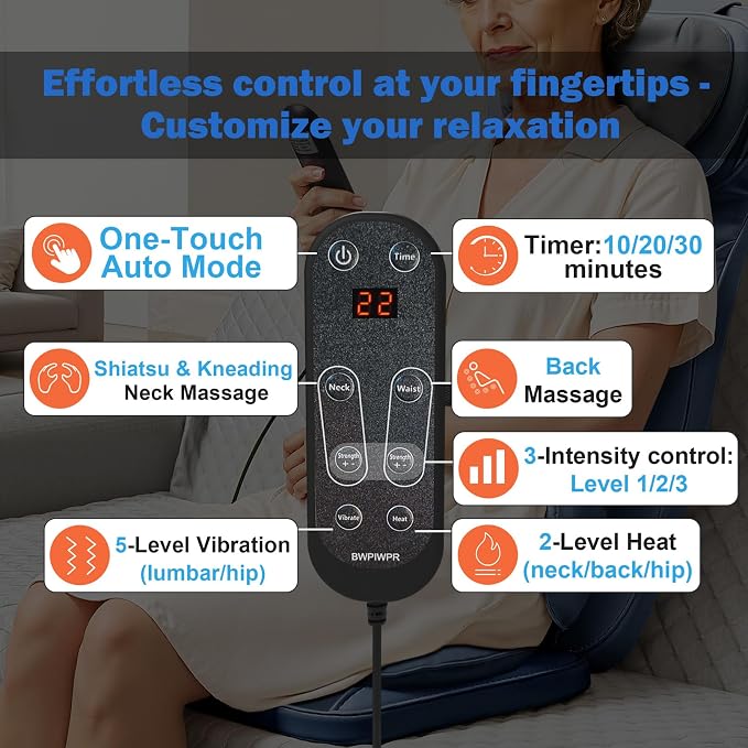 Shiatsu Massage Cushion for Neck and Back - Image 5