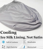 Sleep Cap Bonnet for Sleeping Black Women, Adjustable Cooling Ice Silk Lined - Image 4