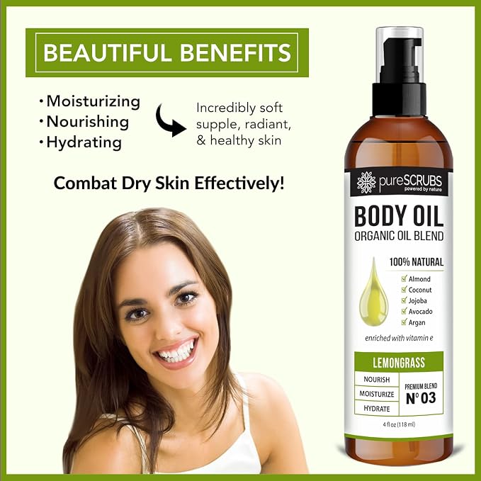 pureSCRUBS Ultra Moisturizing Lemongrass Body Oil Spray - Image 3