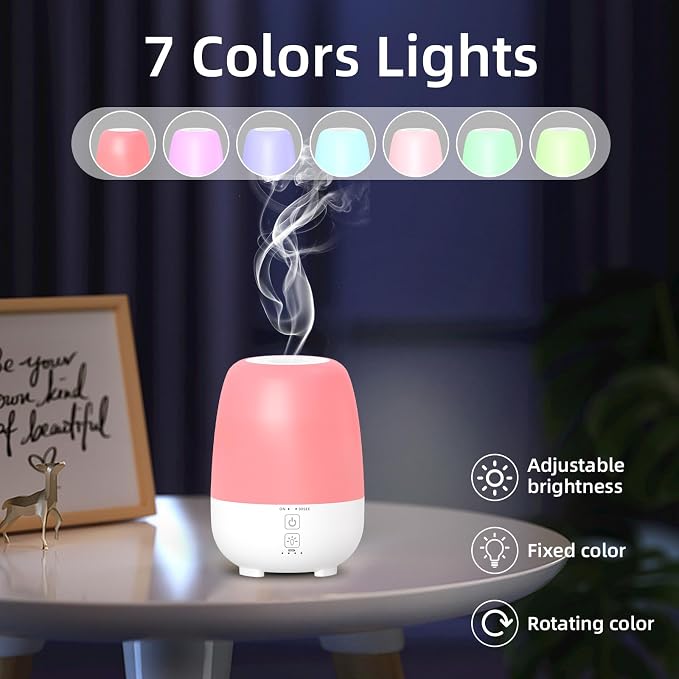 SEEDSEEL 150ML Rechargeable Battery Operated Essential Oil Diffuser, 7-Hour - Image 7