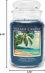Village Candle Tropical Getaway, Large Apothecary Jar, Scented Candle, 21.25 oz. - Image 5