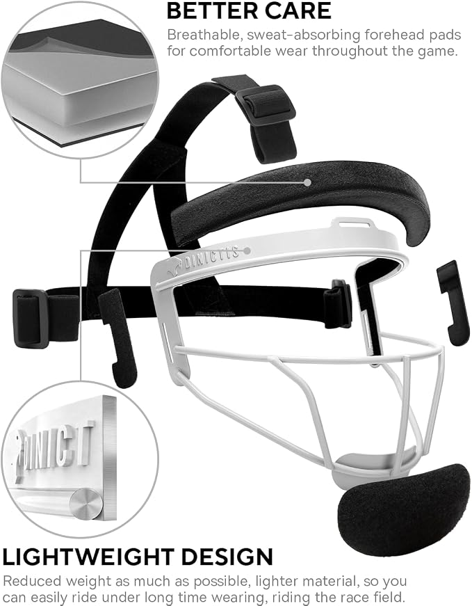 Dinictis Softball Face Mask, Lightweight, Comfortable, - Image 3