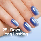 modelones Cat Eye Gel Nail Polish Set, 6 Colors Light Baby Blue Green 9D Cat - Image 6