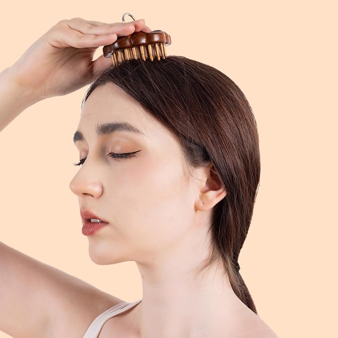 Wooden Massage Massager for Hair Growth, Head Scalp Comb, Manual Body Relax - Image 4