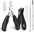 5-in-1 Professional Ingrown Toenail Tools Kit, Wide Jaw Slanted Nail Clippers & by Unknown