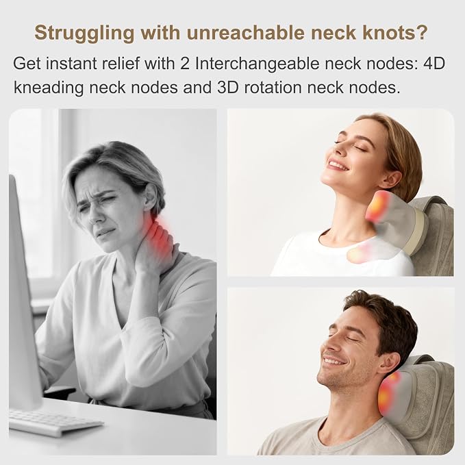 Rainwolf Shiatsu Neck and Back Massage Cushion - Image 3