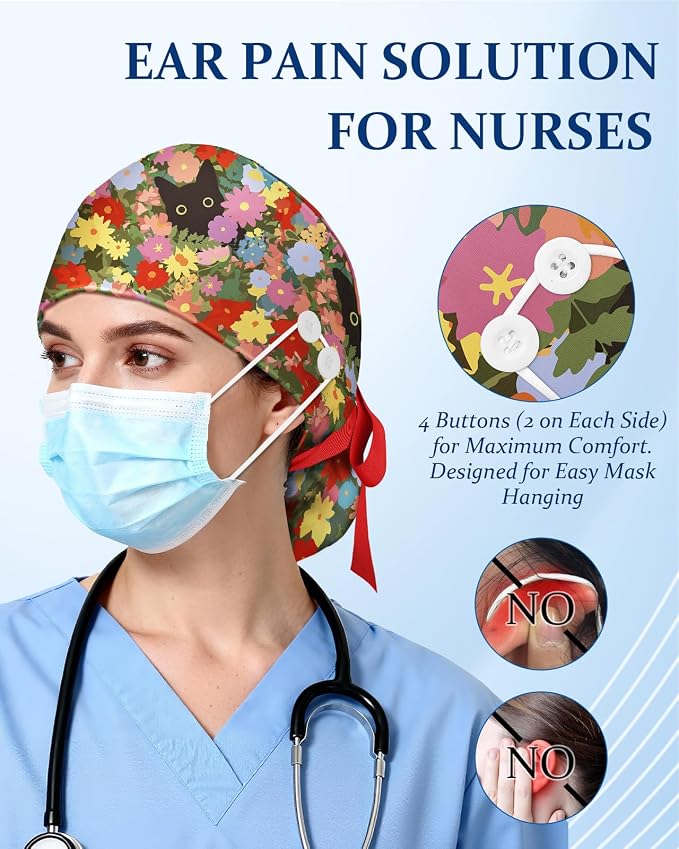 Plifal 100% Cotton Scrub Cap - Image 4