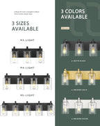 4-Light Bathroom Light Fixtures, Modern Vanity Lighting Fixtures Over Mirror - Image 8