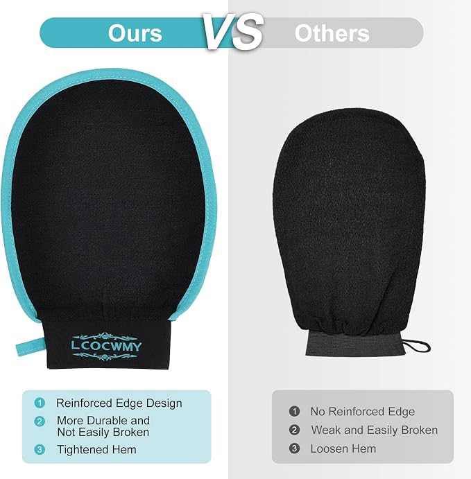 Exfoliating Gloves, Durable Body Scrub, Dead Skin Remover & Body Scrubber - Image 4