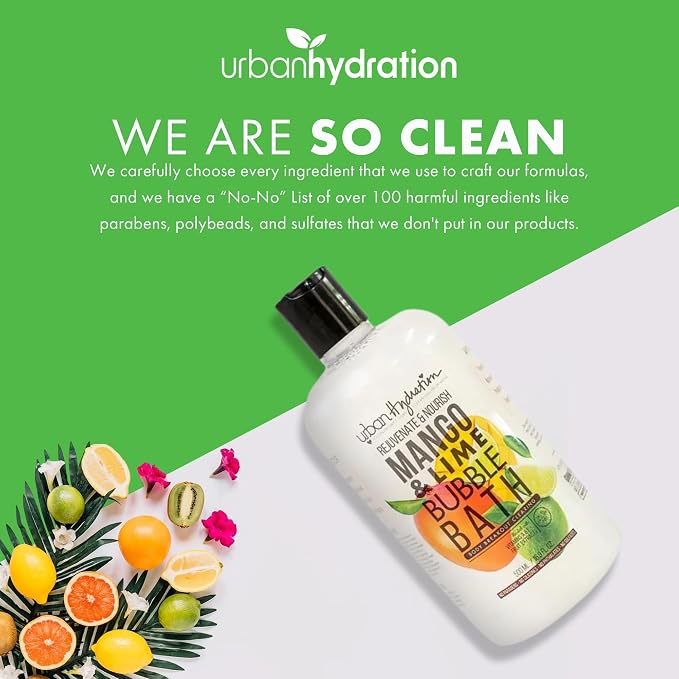 Urban Hydration Mango & Lime Bubble Bath, Foaming Bath Soak - Image 7