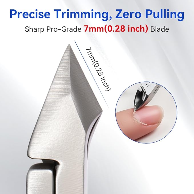 Makartt Cuticle Nipper - 7mm Full Jaw Stainless Steel Cuticle Trimmer - Image 3