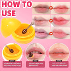 8 PCS Bee Lip Balm Lip Mask Fruit Pot - Image 3