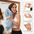 2 Pack Large Microfiber Hair Towel Wrap - Image 5