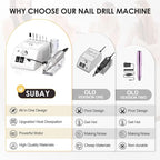 Subay 30, 000rpm Efile Nail Drill, Electric Nail File - Image 5