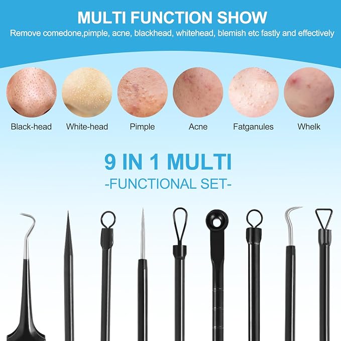 Blackhead Remover Tools Pimple Popper Tool Kit, Comedones Extractor Acne - Image 5