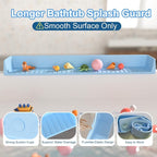 Splash Guard for Bathtub Kids, Longer Silicone Bathtub Water Guard, Toy Tray - Image 4