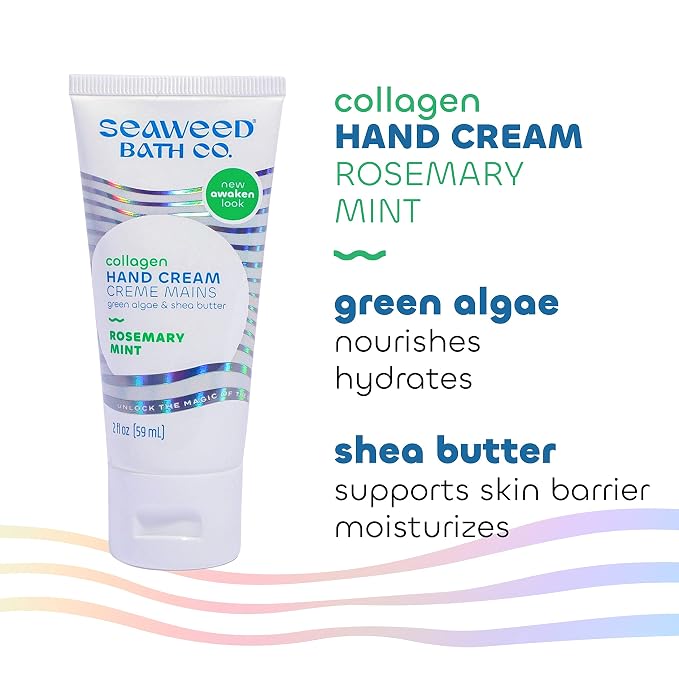 Seaweed Bath Co. Collagen Hand Cream, Rosemary Mint Scent, 2 Ounce, Sustainably - Image 5
