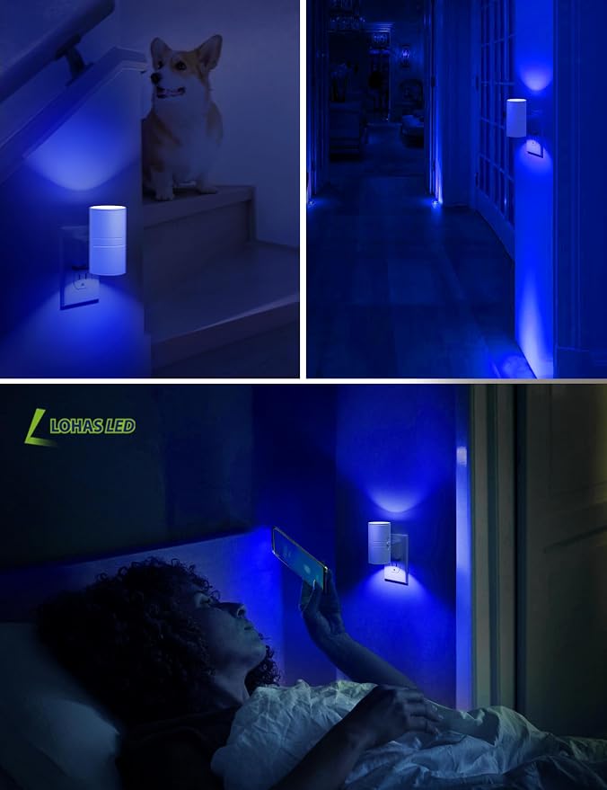 L LOHAS LED Night Light, Light Sensor, Dimmable Night Light, Calm Blue - Image 4