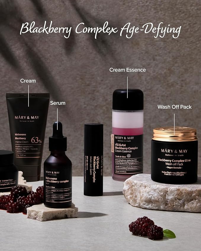 Mary&May Premium Idebenone Blackberry Complex Essence Mask – Bamboo Charcoal - Image 4