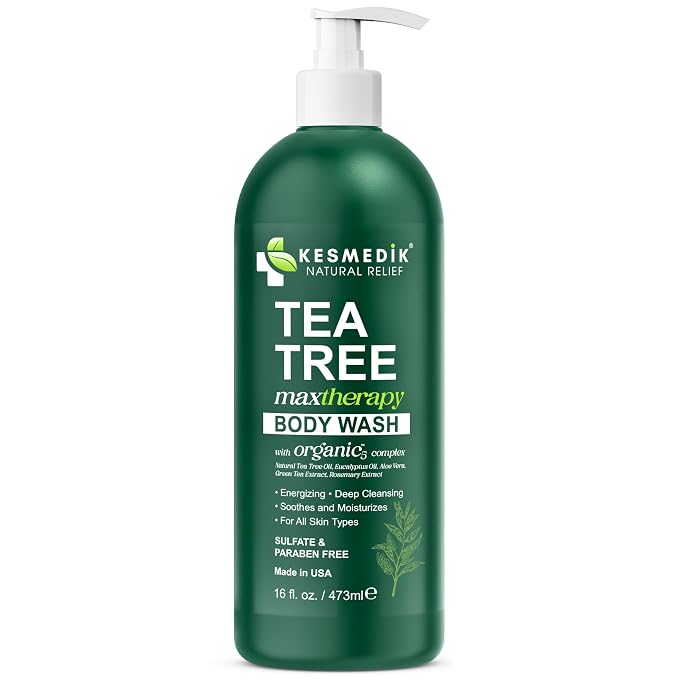 KESMEDIK Tea Tree Body Wash MaxTherapy, Itchy Skin Relief, Tea Tree Oil Soap - Image 7