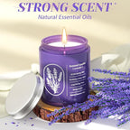 WarmEmbrace Lavender Jar Candles, 7.6 oz Purple Jar Candle, Natural Soy - Image 4