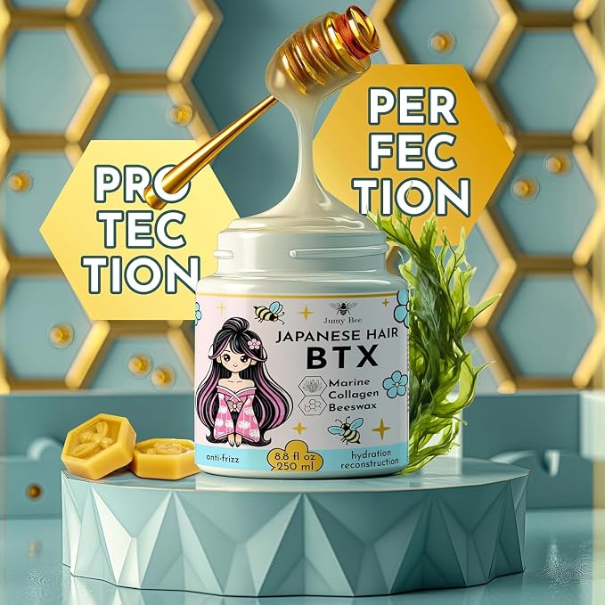 Japanese BTX Hair Mask for Damaged Hair B-TOX – Collagen & Keratin Treatment - Image 2