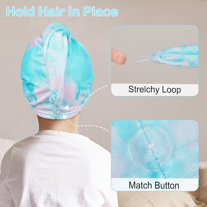 Basumee Microfiber Hair Towel Wrap - Image 3