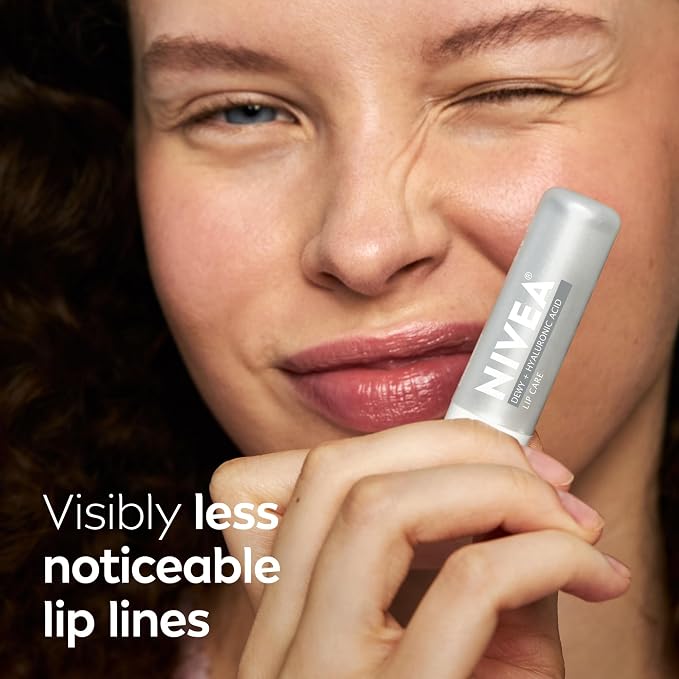 NIVEA Dewy Lip Balm with Hyaluronic Acid, Lightweight and Ultra-Hydrating - Image 3