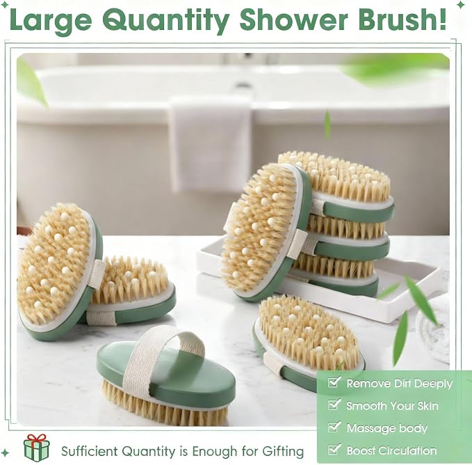 Gejoy 10 Pcs Dry Brushing Body Brush - Image 4