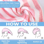 3 Pack Microfiber Hair Towel Wrap - Image 4