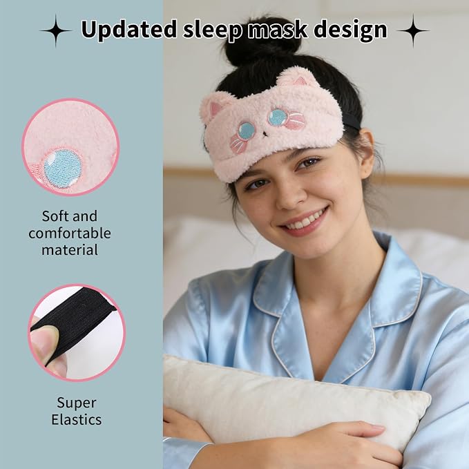 PERFECTSIGHT Sleep Eye Masks, Cute Sleep Eye Cover Lightweight Adjustable - Image 5