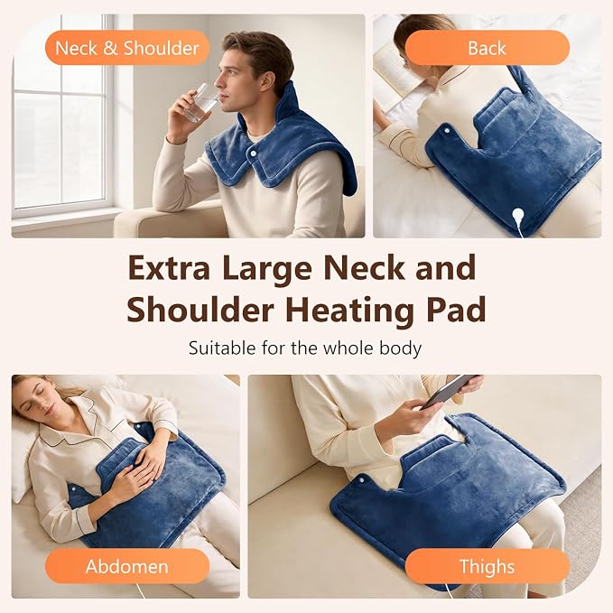 Neck Heating Pad, Heating Pads for Neck and Shoulders and Back - Image 5