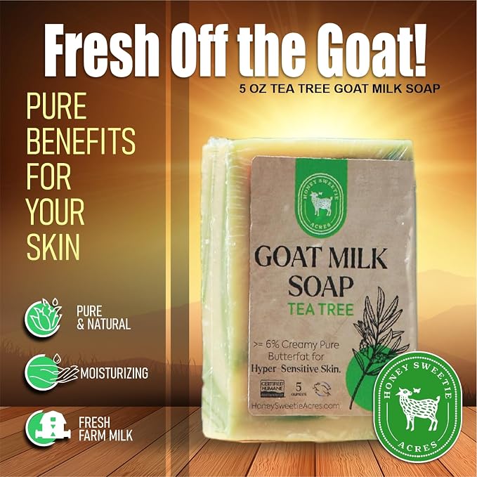 Honey Sweetie Acres Tea Tree Goat Milk Soap - Image 2