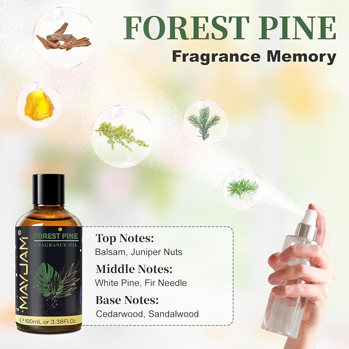 Forest Pine Fragrance Oil Essential Oil, MAYJAM 3.38FL.OZ Forest Pine Oil - Image 4