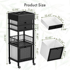 Amazer Bamboo Makeup Organizer Cart - Image 2